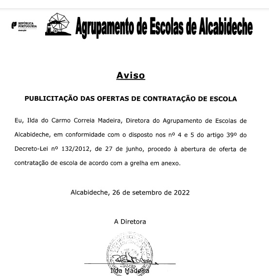 Publicitação Oferta de Escola nº 8