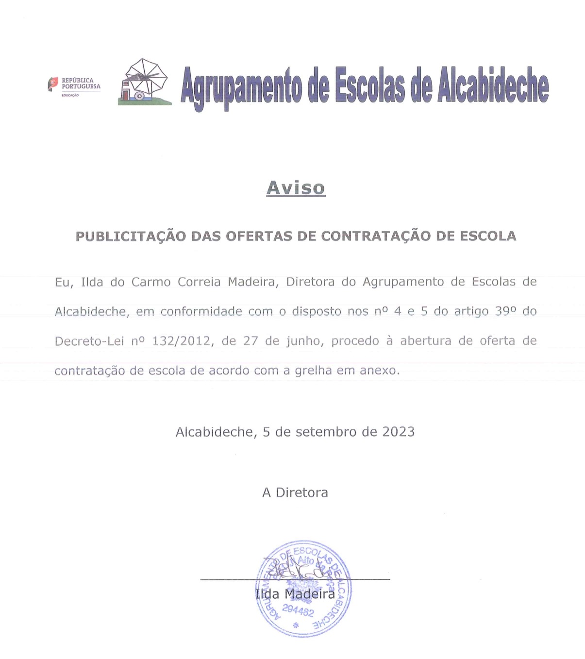 ofertaEscola 9 Aviso 1