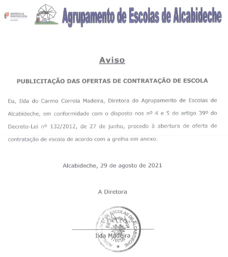 Técnicos Especializados Informática Horário 3